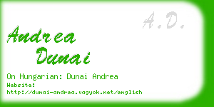 andrea dunai business card